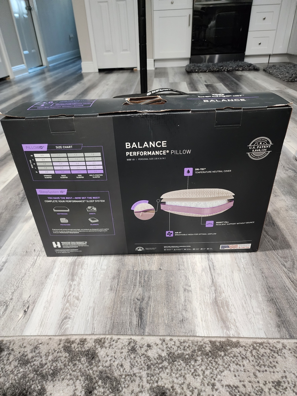 Bedgear Balance 1.0 Performance Pillow - Premium Cooling Cover (In Box)